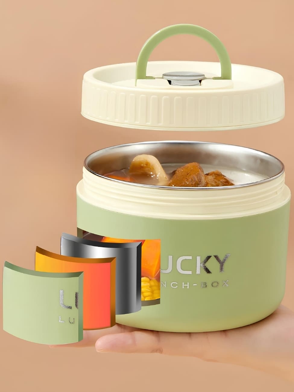 Bento coréen thermique en acier inoxydable – Image 6