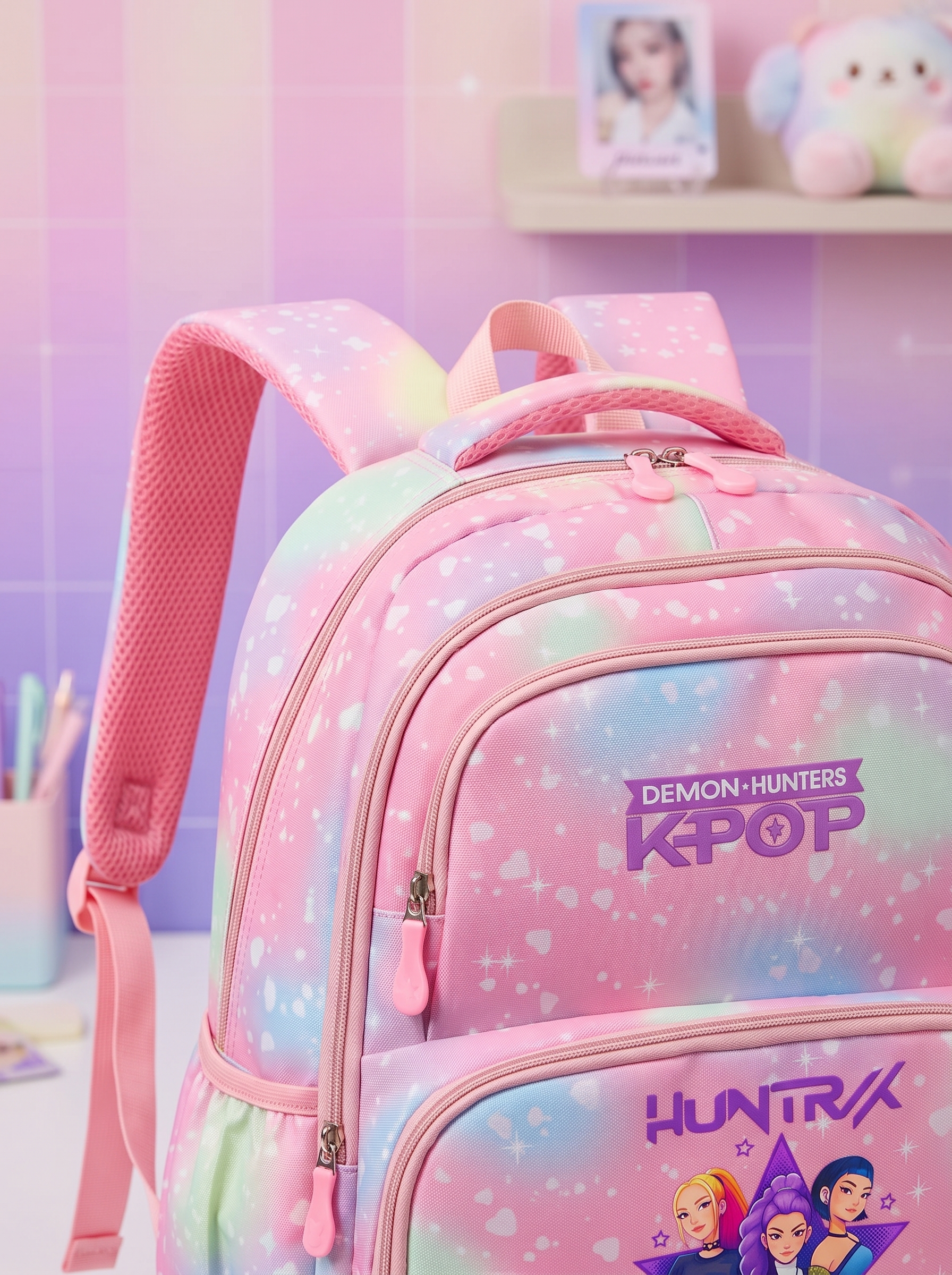 Ensemble de sac à dos Huntrix, trousse et sac de voyage – Image 3